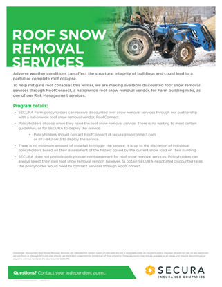 Roof Snow Removal Services